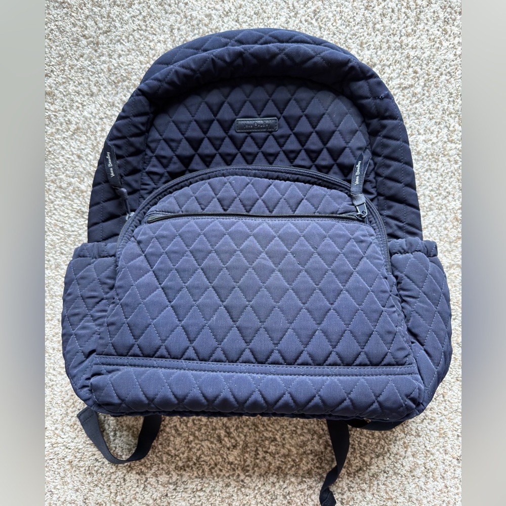Vera Bradley Navy Quilted Backpack